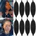 Xtrend 8 Packs 8 Inch Soft Springy Afro Twist Hair Pre-Separated Spring Twist Hair for Faux Locs Natural Black Marley Twist Crochet Braiding Hair Synthetic Hair Extensions for Black Women 1B# 8 Inch (Pack of 8) 1B#