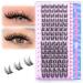 Wispy Lash Clusters Natural Cluster Eyelash Extensions 10-13mm Eyelash Clusters Extension CC Curl Lashes Clusters 96 Pcs Individual Lashes by Pleell Lash Clusters -2