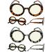 LUR Blue Light Blocking Reading Glasses for Women - 4 Pack Round Computer Readers +3.00 | Stylish & Comfortable Mix Colors - Buy Online on GoSupps.com