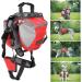 Dog Saddle Bag - Waterproof Reflective Hound Backpack for Small to Large Dogs (Red M) | Breathable Nylon - Buy Online on GoSupps.com