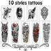 Cerlaza Temporary Tattoos for Men - 10 Sheets | Fake Sleeves Full Arm Semi Permanent Waterproof Tattoos for Adults | Realistic and Long Lasting Tatuajes Temporales - Buy Online on GoSupps.com