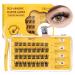 Pre-Glued -Cluster-Lashes QUEWEL Preglued-Eyelashes Natural Look No-Glue Needed Lash Clusters Reusable Lashes Self Adhesive for Beginner Easy to Apply DIY Lash-Extensions for Home Use(ZN-03)