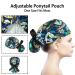 YEAJOIN Bouffant Scrub Caps for Women - Adjustable Working Cap with Button and Ponytail Pouch - 6PCS Multicolor - Buy Online on GoSupps.com