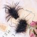 OIIKI 2Pcs Black Ostrich Hair Clip Feather Hairgrip - Retro Hair Jewelry for Women | Perfect for Bride, Party, Festival or Special Occasion - Buy Online on GoSupps.com
