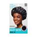 KISS COLORS & CARE Silky Satin Bonnet Cap  XL  Protective  Gentle Fabric & Slip-Free Elastic Band  For Most Hair Types - Overnight Wear  Breathable  Stylish Sleep Cap  Black