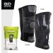 Kinesiology Knee Compression Sleeves - Professional Braces for Joint Pain Relief Swelling & Inflammation - FSA/HSA Approved - Medium Black - Buy Online on GoSupps.com