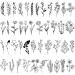 CARGEN Realistic Temporary Tattoo  10 Sheets Wild Flower Floral Bouquet Tattoo Stickers for Adult Women Girls Face Body Hand Chest Hip