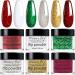 Christmas Red Green Golden Glitter Dip Powder Set - No Lamp Cure Needed | Even & Smooth Finish | 6pcs x 10g/box - Buy Online on GoSupps.com