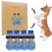 BEAUTYZOO Non Slip Dog Socks for Small Medium Large Dogs Grip Dog Paw Protector for Hard Wood Floor Senior Old Dogs Injury Protection to Prevent Licking 2 Pairs Socks Anti Twist for Hot/Cold Pavement Moon and Star Blue S/M(Pack of 4)