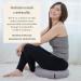 Large Meditation Cushion for Zafu Yoga - Buckwheat Hull Filled, Washable Cotton Cover - Slate Grey - Buy Online on GoSupps.com