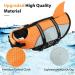 Buy Alagirls Adjustable Dog Life Jacket Vest - Pet Lifeguard for Swimming Sizes M (48-58cm) - Orange & Gray - Buy Online on GoSupps.com