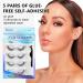 SAOTAENG Reusable Self Adhesive Natural Look Eyelashes - No Eyeliner or Glue Needed - Easy to Apply - 5 Pairs - Buy Online on GoSupps.com