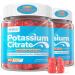 Potassium Citrate 1000mg Gummies, Potassium Magnesium Supplement + Calcium, Zinc, Sodium, Vitamin B6, B12, Support Leg Cramps, Electrolyte Balance, Body Performance, Energy Boost, Sugar Free, 120 Cts 60 Count (Pack of 2)