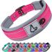 Joytale dog collar softly padded neoprene collars for extra large dogs nylon reflective wide collar dog bright pink XL (1 -pack) bright pink