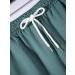 OYOANGLE Men's 2 Piece Outfit: Short Sleeve Striped Shirt and Shorts Set - X-Large Green - Buy Online on GoSupps.com