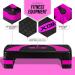 XN8 Adjustable Aerobic Stepper Exercise Step Platform with 3 Risers - Pink - Buy Online on GoSupps.com