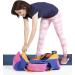 JoYnWell Large Yoga Mat Bag Carrier for Yoga Mats, Bolster, Block, and Workout Gear - Durable 12oz Canvas Exercise Tote with 4 Zipper Pockets in Lapis-Bubblegum - Buy Online on GoSupps.com