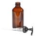 Vivaplex 8 oz Amber Glass Bottles with Black Lotion Pumps - Set of 4 for International Shipping - Buy Online on GoSupps.com