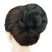 Imissu medium size braided chignon dancer hair cover donut hair parts accessories hair tie hair node wig upper tongue hairstyle wedding party for women (black)