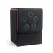 ZLCA Card Deck Box for MTG Card Storage Box Fits 100+ Single Sleeved Cards PU Leather Strong Magnet Card Deck Case for Magic Commander TCG Cards (Black& Red)