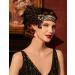 BABEYOND 1920s Vintage Headband Roaring 20s Flapper Headpiece with Feather 1920s Great Gatsby Costume Accesories (Black-2) - Buy Online on GoSupps.com