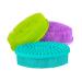 Silicone Body Scrubber, 3pcs Soft Exfoliating Body Brush, Shower Bath Loofah Brush, SPA Massage Skin Care Tool, for Sensitive and All Kinds of Skin Green, Purple, Cyan