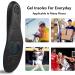 LARGERED Gel Insoles with Arch Support | Memory Foam Shoe Inserts for Flat Feet & Plantar Fasciitis | Men Women | Size M 6-8UK | Black - Buy Online on GoSupps.com