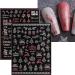 JMEOWIO Christmas Glitter Nail Stickers - 9 Sheets Snowflake Xmas Winter Holiday Design in Pink White - Self-Adhesive Decals for Nail Art Decoration - Buy Online on GoSupps.com