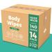 140 XL Body Wipes for Adults - No Rinse, Gentle Cleansing Bath Wipes for Elderly - Perfect for Travel, Gym, Camping - 8x12 Inch - 14 Pack - Buy Online on GoSupps.com