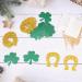 ALEGRE Pack of 24 Lucky Clover Cupcake Toppers St. Patrick's Day Cake Decoration Glitter Horseshoe Muffin Decoration St Patrick's Party Cake Decoration Cupcake Toppers for St. Patricks Baby - Buy Online on GoSupps.com