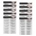 10 Sheets Black 6D Eyebrows Stickers Imitation Ecological Hair-Like Waterproof Natural Tattoos Eyebrows Stickers 100 Pairs