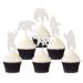 Cyodoos 24Pcs Polar Bear Cupcake Toppers for Birthday Wedding Party Baby Shower Sea Bear Cupcake Picks Winter Party Themed Party Decoration Supplies white White 2