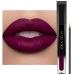 Dark Purple Lipstick Matte  Burgundy Plum Lipstick Liquid for Women Long Lasting Smudge Proof  Waterproof Lip Stain Kiss Proof & Cruelty Free  GOTHIC PLUM