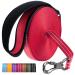 X Xben tow lines for dogs 15m long robust dog leash with lockable carabiner reflective running line training line for medium large dogs comfortably hand loop width 2cm 15m red