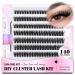 ALICE Lash Extension Kit 140PCS Individual Lashes Kit Fluffy Wispy Lash Clusters DIY Eyelash Extensions with Lash Bond and Seal Strong Hold 10-16MM H- Fluffy