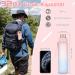 Aohan 1L BPA-Free Sports Water Bottle - Time Marked for Fitness Office & Outdoor Use - Stylish Pink Blue Gradient - Buy Online on GoSupps.com
