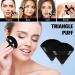 12pc Triangle Powder Puff Makeup Sponges with Strap - Soft Velour Beauty Tool for Mineral Powder & Foundation - Black - Buy Online on GoSupps.com
