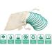 Bionobel 12 Reusable Cotton Pads | Sustainable Zero Waste Makeup Remover | Washable Cosmetic Pads | 100% Organic Cotton & Laundry Net - Buy Online on GoSupps.com