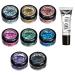 Holographic glitter forms of moon glitter - 100% cosmetic glitter for face body nails hair and lips - 3G - set with 8 colors
