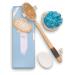 Lilienfeldt back cremer with a long stem made of lotus wood & cremas for the back + shower sponge - back screaming shower brush back bathing brush 1) back