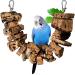 Bird swing for nibbling made of cork bark | 40cm | Toy for birds | Natural material cork