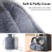 Fashy Faux Fur Covered 3L Extra Large Grey Plush Hot Water Bottle Set with Hand Pocket and Zipper - Perfect Gift for Warmth and Comfort for Women, Men, and Children - Buy Online on GoSupps.com