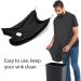 Menfeng Hair & Beard Bib - Beard Hair Catcher for Sink with Two Hooks | Family's Beard Apron for Shaving & Hair Clippings | Keep Hair Off Clothes and Floor - Black - Buy Online on GoSupps.com