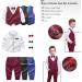 Nwada Boys 4pcs Gentleman Wedding Suit Set | Kids Blazer, Pants, Waistcoat, Shirt, Bowtie | Grey | 2-3 Years - Buy Online on GoSupps.com