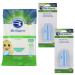 Brilliant Wipe N Brush -2 Silicone Toothbrushes and 30 Ct. Tooth Tissues - Xylitol Dental Wipe Infants Mouth Cleaner 4-16 Months Old Infant Oral Cleaning Products Baby Registry Must Haves Blue
