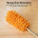 Microfiber Duster Kit - Hand Washable with 2 Replaceable Heads | Extendable Pole | Detachable for Home, Office, Car, Window, Furniture | Bright Orange - Buy Online on GoSupps.com