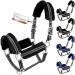 Esposita Halfter Champion Edition Stallhalter Fellhalfer Fleichtihalder Soft Underlayed with synthetic fur fluffy (draft/kb black/silver) Draft/KB black/silver