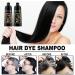 Hair dye shampoo natural plant extract formula -30 minutes worry free hair dyeing (Black) - Buy Online on GoSupps.com