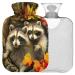 Naanle ahorn raccoon heat bottle with reference transparent hot water bottle Handfoot Warmer Heading bag for pain relief heat and cold therapy 1l