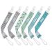 Pacifier Clip by Enovoe - 6 Pack of Pacifier Clips - Stylish Teething Ring Pacifier Holder Clip for Baby Boys and Girls - Multicolor - binkie Clip Baby Pacifier multicolored